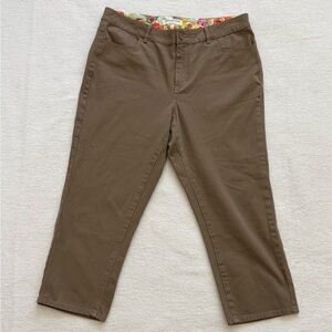 Coldwater Creek Natural Fit Brown Capri Pants Size 10